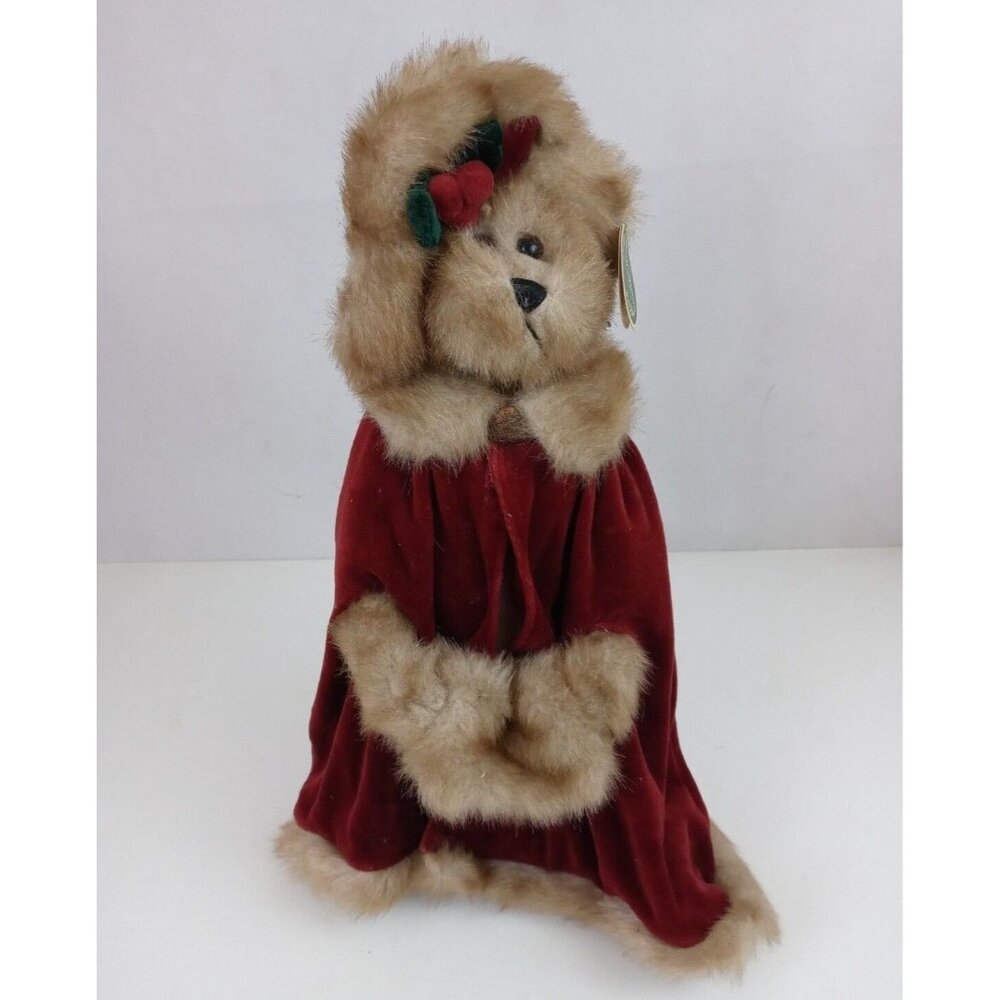 The Bearington Collection Missy Mistletoe 16" Collectible Plush With Stand